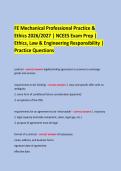 FE Mechanical Professional Practice & &NewLine;Ethics 2026&sol;2027 &vert; NCEES Exam Prep &vert; &NewLine;Ethics&comma; Law & Engineering Responsibility &vert; Practice Questions &NewLine;