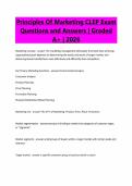 Principles Of Marketing CLEP Exam&NewLine;Questions and Answers &vert; Graded&NewLine;A&plus; &vert; 2026