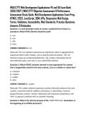 WGU C777 Web Development Applications PA and OA Exam Bank 2026&sol;2027 &vert; WGU C777 Objective Assessment & Performance Assessment Study Guide&comma; Web Development Applications Exam Prep&comma; HTML5&comma; CSS3&comma; JavaScript&comma; DOM&comma; APIs&comma; Responsive Web Design&comma; Forms&comma; Validation&comma;