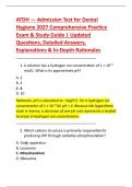 ATDH &mdash; Admission Test for Dental &NewLine;Hygiene 2027 Comprehensive Practice &NewLine;Exam & Study Guide &vert; Updated &NewLine;Questions&comma; Detailed Answers&comma; &NewLine;Explanations & In-Depth Rationales