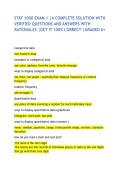 STAT 1000 EXAM 1 &vert;A COMPLETE SOLUTION WITH VERIFIED QUESTIONS AND ANSWERS WITH RATIONALES &vert;GET IT 100&percnt; CORRECT &vert;GRADED A&plus;