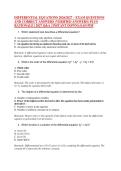 DIFFERENTIAL EQUATIONS 2026&sol;2027 &ndash; EXAM QUESTIONS &NewLine;AND CORRECT ANSWERS &lpar;VERIFIED ANSWERS&rpar; PLUS &NewLine;RATIONALE &vert; 2027 Q&A &vert; INSTANT DOWNLOAD PDF