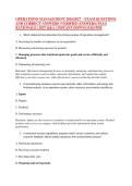 OPERATIONS MANAGEMENT 2026&sol;2027 &ndash; EXAM QUESTIONS &NewLine;AND CORRECT ANSWERS &lpar;VERIFIED ANSWERS&rpar; PLUS &NewLine;RATIONALE &vert; 2027 Q&A &vert; INSTANT DOWNLOAD PDF
