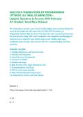 WGU E010 FOUNDATIONS OF PROGRAMMING &lpar;PYTHON&rpar; OA FINAL EXAMINATION -&NewLine;Updated Questions & Answers With Rationale&NewLine;A&plus; Graded&vert; Brand New Release&excl;&NewLine;