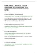 BONE DENSITY REGISTRY TESTED&NewLine;QUESTIONS AND SOLUTIONS FINAL&NewLine;PAPER