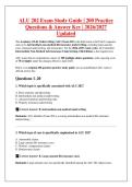 ALU 202 Exam Study Guide &vert; 200 Practice &NewLine;Questions & Answer Key &vert; 2026&sol;2027 &NewLine;Updated 