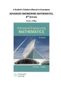 Solutions Manual&colon; Advanced Engineering Mathematics 8th Ed by O'Neil