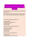 Advanced Health Assessment and &NewLine;Diagnostic Reasoning 4th Edition &ndash; &NewLine;Test Bank 