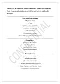 Statistics for the Behavioral Sciences 6th Ed Test Bank Complete Questions and Answers with clear Rationales