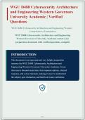 WGU D488 CYBERSECURITY ARCHITECTURE AND ENGINEERING WESTERN GOVERNORS UNIVERSITY ACADEMIC PRACTICE EXAM QUESTIONS AND CORRECT ANSWERS PLUS RATIONALES&vert; INSTANT DOWNLOAD