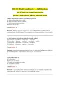 BIO 101 Final Exam Practice &NewLine;&vert; 100 Questions&comma; Correct &NewLine;Answers & Detailed &NewLine;Rationales &vert; 2026&ndash;2027 Study &NewLine;Guide
