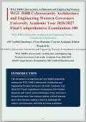 WGU D488 CYBERSECURITY ARCHITECTURE AND ENGINEERING WESTERN GOVERNORS UNIVERSITY ACADEMIC QUESTIONS AND CORRECT ANSWERS PLUS RATIONALES&vert; INSTANT DOWNLOAD