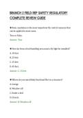 BRANCH 2 FIELD REP SAFETY REGULATORY&NewLine;COMPLETE REVIEW GUIDE&NewLine;