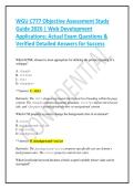 WGU C777 Objective Assessment Study Guide 2026 &vert; Web Development Applications&colon; Actual Exam Questions & Verified Detailed Answers for Success