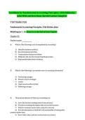 Test Bank for Fundamental Accounting Principles&comma; 25th Edition by Wild&comma; Shaw&comma; and Larson &vert; Complete Exam Questions with Answers&NewLine;&NewLine;
