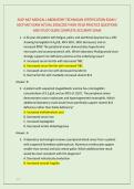 ASCP MLT MEDICAL LABORATORY TECHNICIAN CERTIFICATION EXAM &sol; &NewLine;ASCP MLT EXAM ACTUAL 2026&sol;2027 HIGH YIELD PRACTICE QUESTIONS &NewLine;AND STUDY GUIDE COMPLETE ACCURATE EXAM