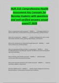 NUR 210&colon; Comprehensive Health&NewLine;Assessment Key Concepts for&NewLine;Nursing Students with questions&NewLine;and well verified answers actual&NewLine;exam&excl;&excl;&excl; 2026