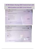 ATI RN Pediatric Nursing 2026 Proctored Exam Featuring 70 NGN Screenshot Questions and Answers