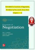 Test Bank for Essentials of Negotiation for Sixth Edition - Graded A&plus; Comprehensive Exam Prep