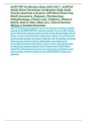 AANP FNP Certification Exam 2026&sol;2027 &vert; AANPCB Family Nurse Practitioner Certification Study Guide&comma; Practice Questions & Answers&comma; FNP Board Exam Prep&comma; Health Assessment&comma; Diagnosis&comma; Pharmacology&comma; Pathophysiology&comma; Primary Care&comma; Pediatrics&comma; Women&rsquo;s Health&comma; A
