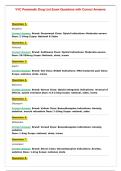 VVC Paramedic Drug List Exam Questions with Correct Answers