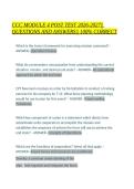 CCC MODULE 4 POST TEST 2026-2027&vert;&vert; QUESTIONS AND ANSWERS&vert;&vert; 100&percnt; CORRECT