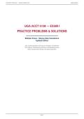 ACCT5100 EXAM 1 PRACTICE PROBLEMS &vert; QUESTIONS AND ANSWERS &vert; ACCOUNTING EXAM PREP AND STUDY GUIDE