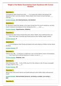 Weight of the Nation Documentary Exam Questions with Correct Answers