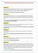 IPMA Practice Certification Exam Questions with Correct Answers