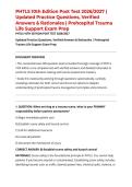 PHTLS 10th Edition Post Test 2026&sol;2027 &vert; Updated Practice Questions&comma; Verified Answers & Rationales &vert; Prehospital Trauma Life Support Exam Prep