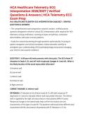 HCA Healthcare Telemetry ECG Interpretation 2026&sol;2027 &vert; Verified Questions & Answers &vert; HCA Telemetry ECG Exam Prep
