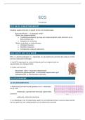 samenvatting ECG - 2de bach kinesitherapie en revalidatiewetenschappen - KU Leuven 
