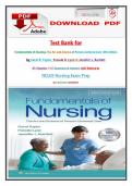 Test Bank for&NewLine;&NewLine;Fundamentals of Nursing&colon; The Art and Science of Person-Centered Care 10th Edition&NewLine;&NewLine;by Carol R&period; Taylor&comma; Pamela B&period; Lynn & Jennifer L&period; Bartlett&NewLine;&NewLine;All Chapters 1&ndash;47 Questions & Answers with Rationales&NewLine;&NewLine;NCLEX Nursing Exam Prep&NewLine;&NewLine;&lpar;A&plus;&rpar; Gua