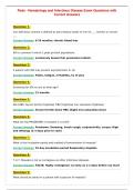 Peds - Hematology and Infectious Disease Exam Questions with Correct Answers
