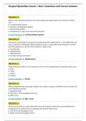 Surgical Specialties Course 1 Quiz 2 Questions with Correct Answers