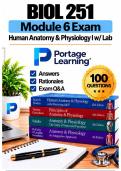 BIOL 251 Module 6 &ndash; Human Anatomy & Physiology I w&sol;Lab &lpar;2026&sol;2027&rpar; Actual Q&A &vert; Portage A&plus; Guarantee