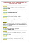 Professional in Human Resources&colon; Organizational Relations Exam Questions with Correct Answers