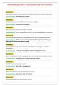 Peds Hematology Kahoot Exam Questions with Correct Answers