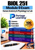 BIOL 251 Module 9 &ndash; Human Anatomy & Physiology I w&sol;Lab &lpar;2026&sol;2027&rpar; Actual Q&A &vert; Portage A&plus; Guarantee