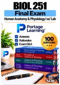 BIOL 251 Human Anatomy & Physiology I w&sol;Lab Modules 1&ndash;9 &plus; Final Exam Complete Bundle &lpar;2026&sol;2027&rpar; Actual Q&A &vert; Portage A&plus; Guarantee