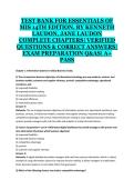 TEST BANK FOR ESSENTIALS OF MIS&comma; 14TH EDITION BY KENNETH C&period; LAUDON & JANE P&period; LAUDON &mdash; COMPREHENSIVE QUESTIONS&comma; ANSWERS & RATIONALES