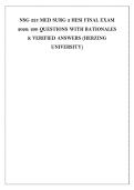 NSG 223 Med Surg 2 HESI Final Exam Prep Bundle 2026&sol;2027 &vert; 350&plus; Practice Questions & Answers &vert; Detailed Rationales &vert; Herzing University Study Guide