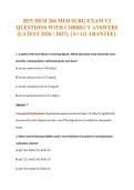 BSN HESI 266 MED SURG EXAM V2&NewLine;QUESTIONS WITH CORRECT ANSWERS&NewLine;&lpar;LATEST 2026 &sol; 2027&rpar;&comma; &lpar;A&plus; GUARANTEE&rpar;&period;