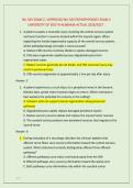 NU 545 EXAM 2 &sol; APPROVED NU 545 PATHOPHYSIOGY EXAM 2 &NewLine;UNIVERSITY OF SOUTH ALABAMA ACTUAL 2026&sol;2027