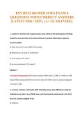 BSN HESI 266 MED SURG EXAM 4&NewLine;QUESTIONS WITH CORRECT ANSWERS&NewLine;&lpar;LATEST 2026 &sol; 2027&rpar;&comma; &lpar;A&plus; GUARANTEE&rpar;&period;