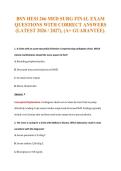 BSN HESI 266 Exam Compilations with Complete & Verified Solutions