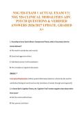 NSG 526 EXAM 1 ACTUAL EXAM V3 &vert;&NewLine;NSG 526 CLINICAL MODALITIES ADV&period;&NewLine;PSYCH QUESTIONS & VERIFIED&NewLine;ANSWERS 2026&sol;2027 UPDATE&period; GRADED&NewLine;A&plus;
