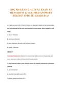 NSG 526 EXAM 2 ACTUAL EXAM V1&NewLine;QUESTIONS & VERIFIED ANSWERS&NewLine;2026&sol;2027 UPDATE&period; GRADED A&plus;