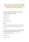 NSG 526 FINAL EXAM PREP 2026&sol;2027&NewLine;QUESTIONS & VERIFIED ANSWERS&NewLine;2026&sol;2027 UPDATE&period; GRADED A&plus;