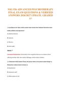 NSG 526 Exam Compilations with Complete & Verified Solutions